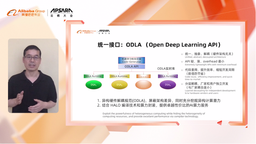 张伟丰博士在云栖大会上宣布开源ODLA