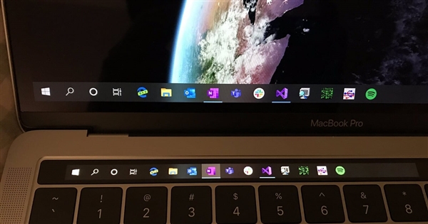 MacBook Pro换装Win10后:Touch Bar能当显示副屏了|开发者|MacBook Pro