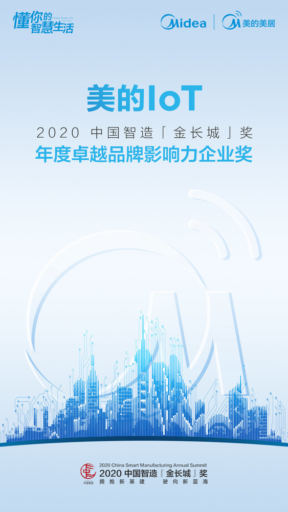 美的iot获2020中国智造金长城奖智能家居大有可为 合众家电频道