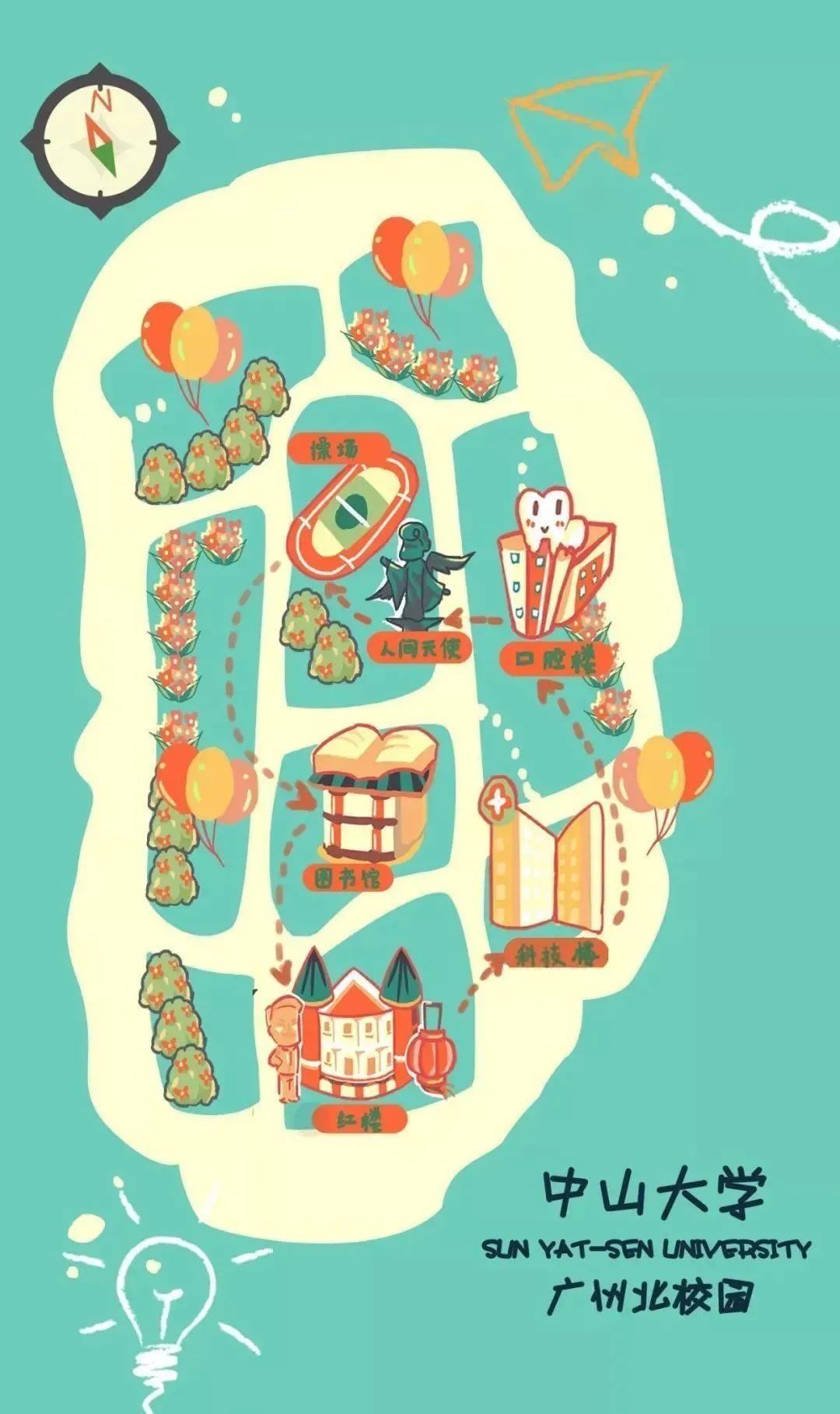 你好逸仙新人萌新必看这些中大著名打卡路线开学记得去走一遍