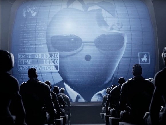 苹果对于iOS生态的强硬态度被Epic比喻为“老大哥”。图片来源：Epic Games