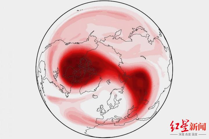 2018年2月10日,北极的平流层极地涡旋破碎成了2块。大约2周后,欧洲展现了极其主要的寒潮(图据《音信周刊》)