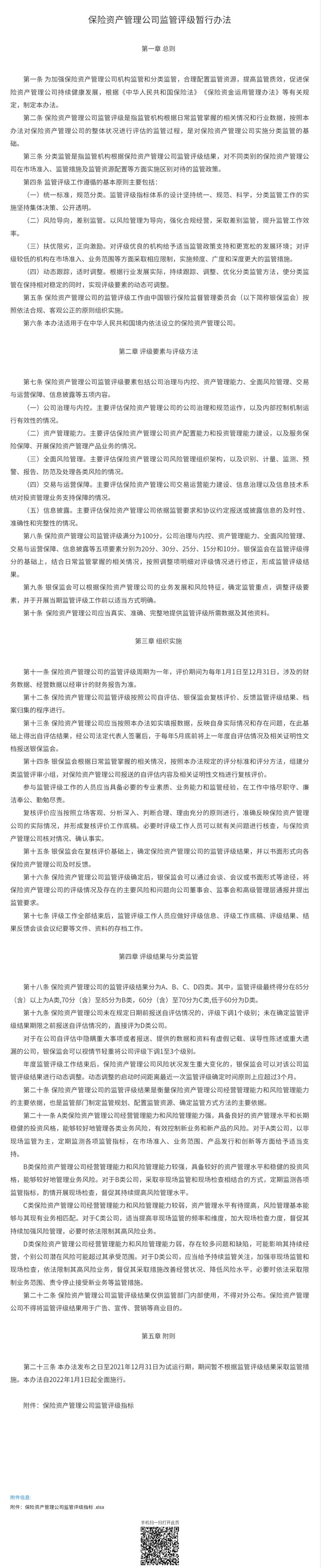 保险资管公司分类监管来了 C、D类机构或被叫停新业务