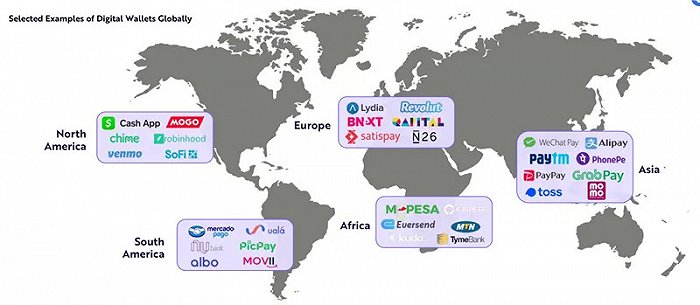 ▲数字钱包已经成为一种全球现象