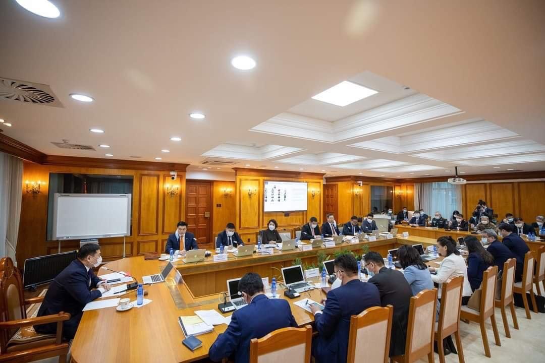 △蒙古国政府23日举行非例行工作会议（图片来源：蒙古国政府官网）