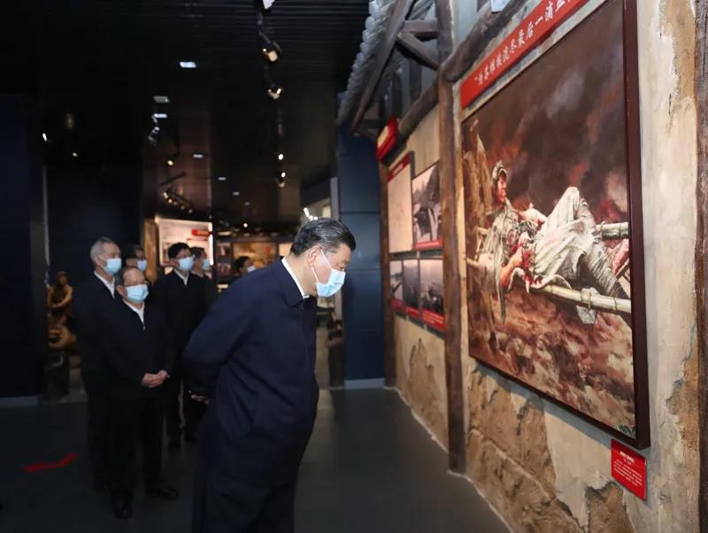 △2021年4月25日,正在广西考察的习近平总书记来到桂林市全州县,参观红军长征湘江战役纪念馆。