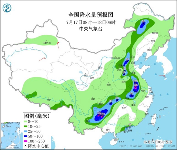 华北黄淮等地再迎强降雨 南方高温范围缩减 闷热持续