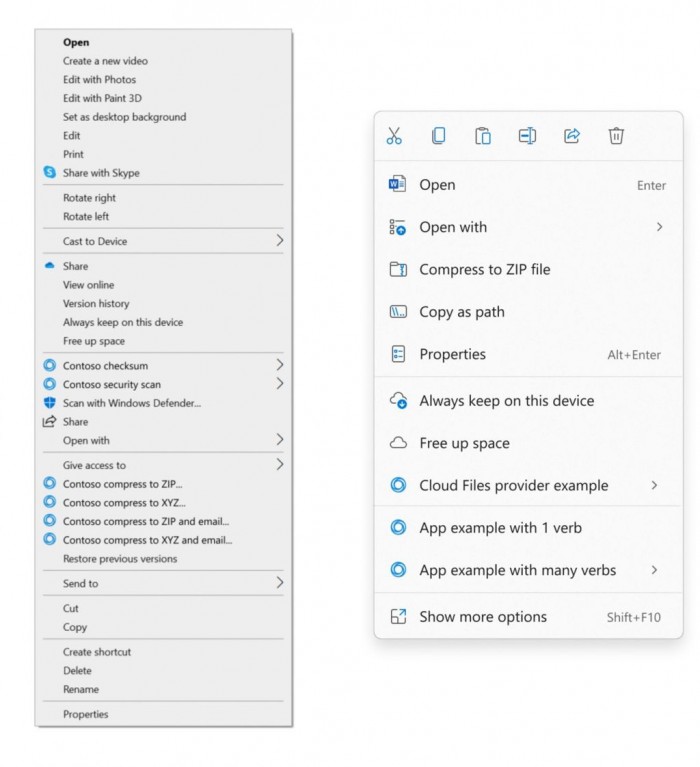 [图]微软详解Windows 11右键菜单和共享菜单的改进