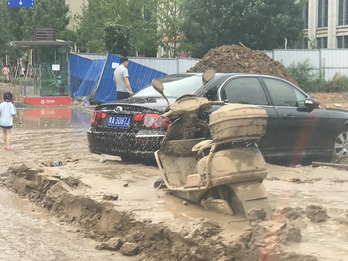 思路在路上看到的情景。图片由受访者提供