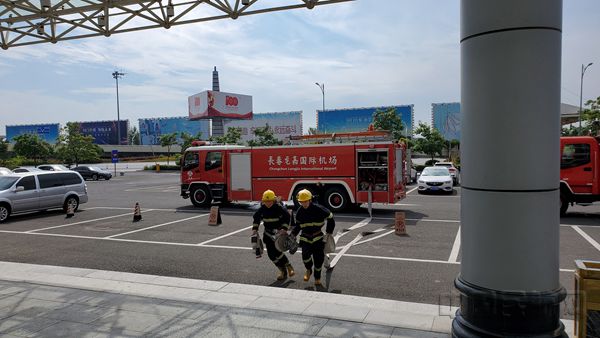 长春机场宾馆开展消防救援演练
