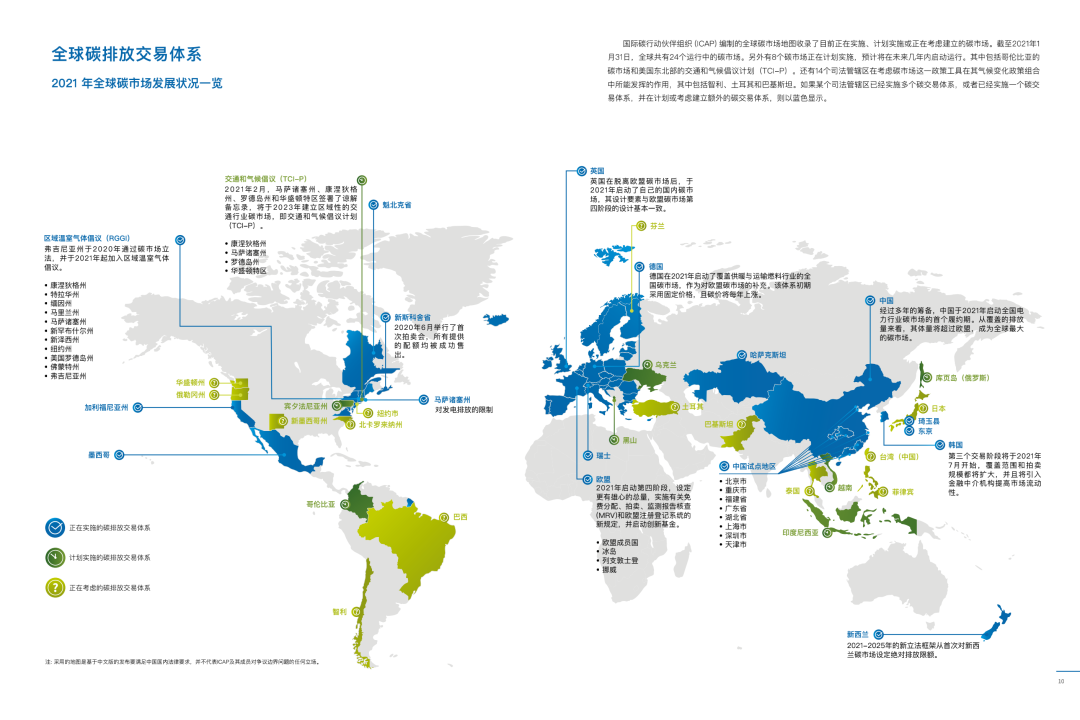 图片来源:icap;全球碳市场进展报告2021-执行摘要