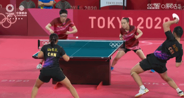 刘诗雯大动作拉球