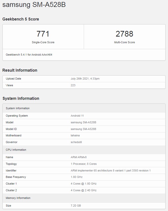 （来自：Geekbench 官网）