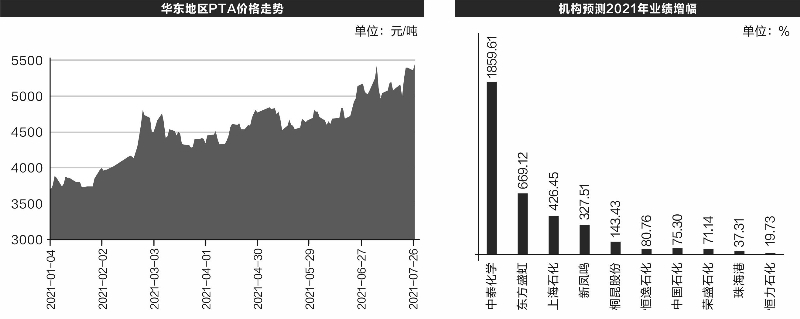 PTA价格年内涨近50% 概念股业绩普遍向好