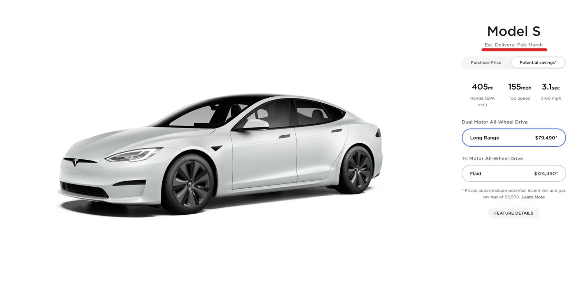 特斯拉推迟了两款新Model S的预计交付日期