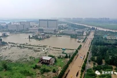 图 9 郑州阜外医院水情及积水现场图