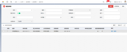 绩效申诉系统示例