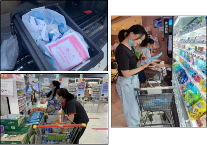 图3． 奶酪棒线下购样情况