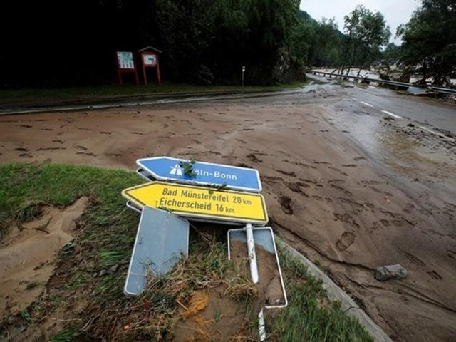 德国洪灾 图源：外媒