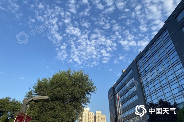 △今天早晨，北京蓝天白云在线