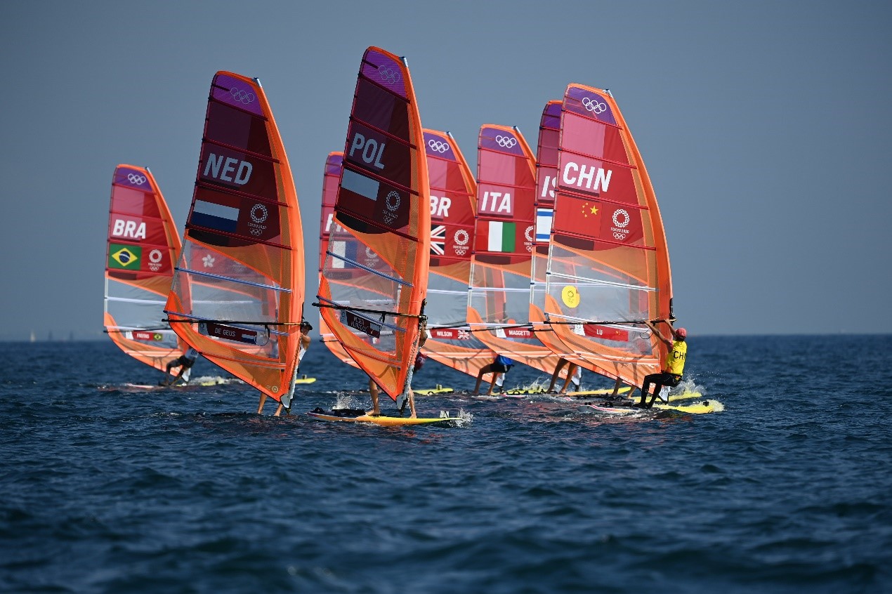 Olympic style courageously striving to be the first to surprise