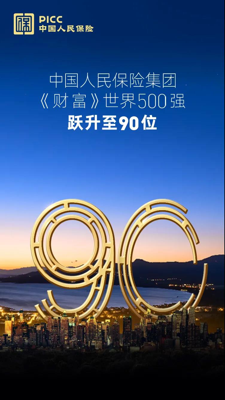 90中國人保首次躍居財富世界500強前100位