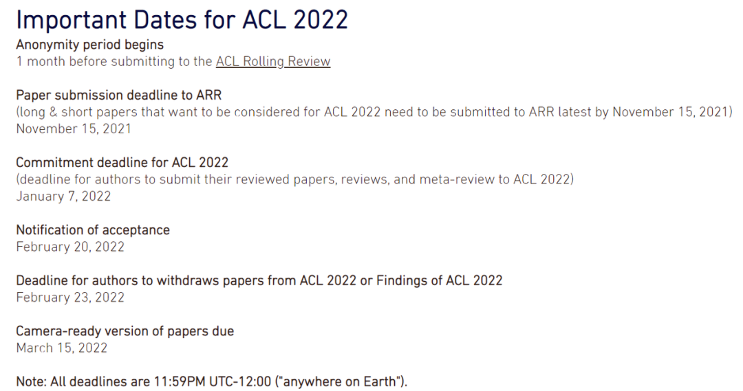 Deadline提前 引入滚动审稿 想投acl 22的同学要抓紧了 新浪科技 新浪网 Deadline提前 引入滚动审稿 想投acl 22的同学要抓紧了 新浪科技 新浪网