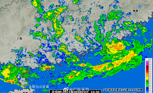 广东惠来发布暴雨红色预警信号