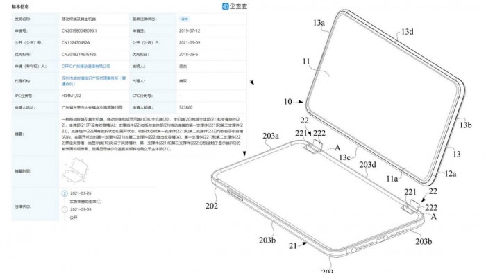 OPPO专利揭示了传说中的一加双屏设备