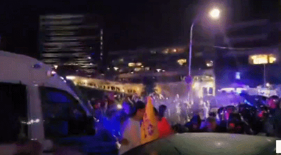 立陶宛議會外示威人群