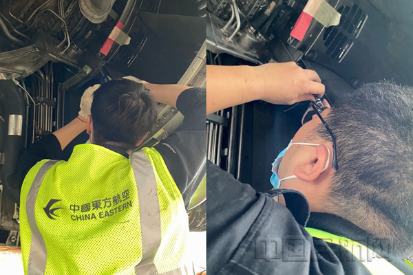 东航技术的维修人员开展在翼打磨修理-东航技术供图