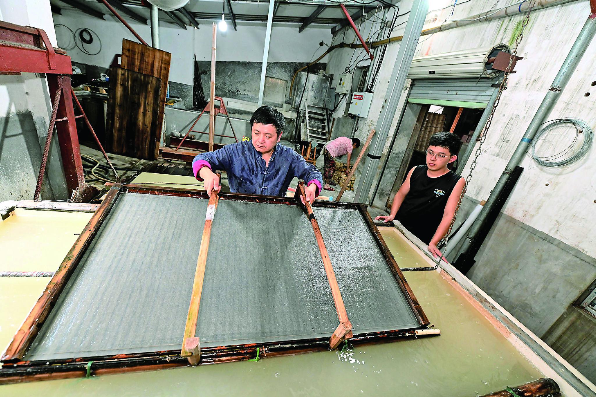 古法造纸的每一道工序都必须讲求精益求精朱中华在竹林精心挑选嫩毛竹