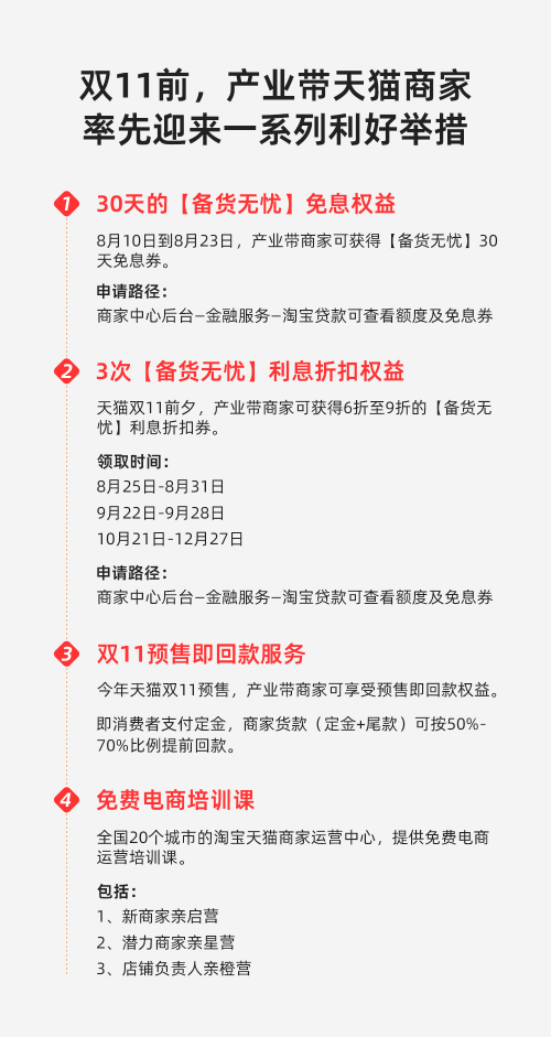 双11前，产业带商家率先迎来天猫一系列利好举措