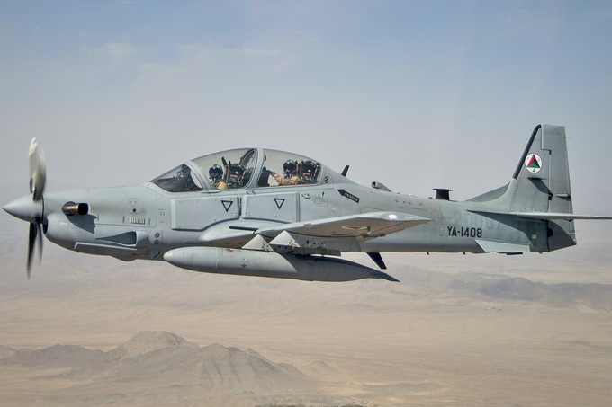 △阿富汗空军配备的EMB-314轻型攻击机（资料图）
