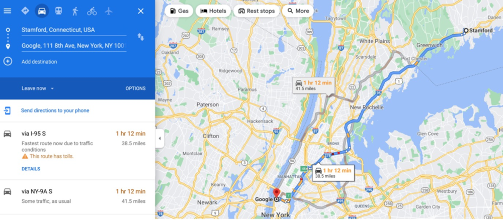 从康涅狄格州到谷歌纽约总部办公室车程仅一小时，但会遭受大幅减薪