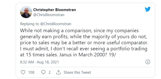 Chris Bloomstran在推特的言论
