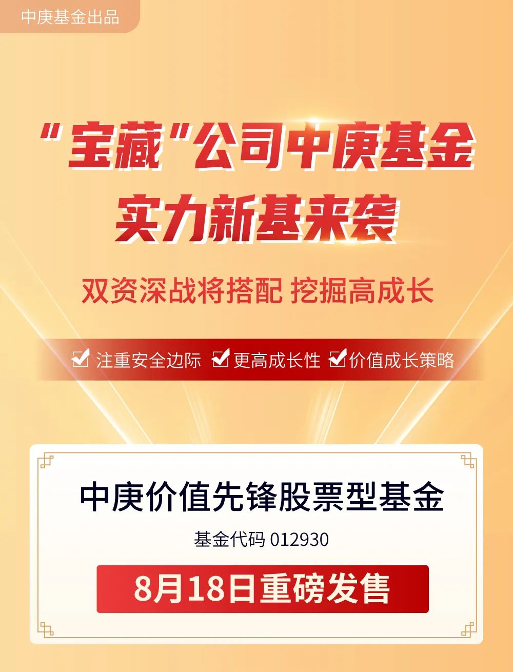 【今日重磅首发】一图了解中庚价值先锋股票基金