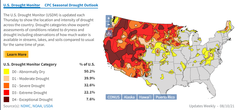 美国西部大旱，还在持续