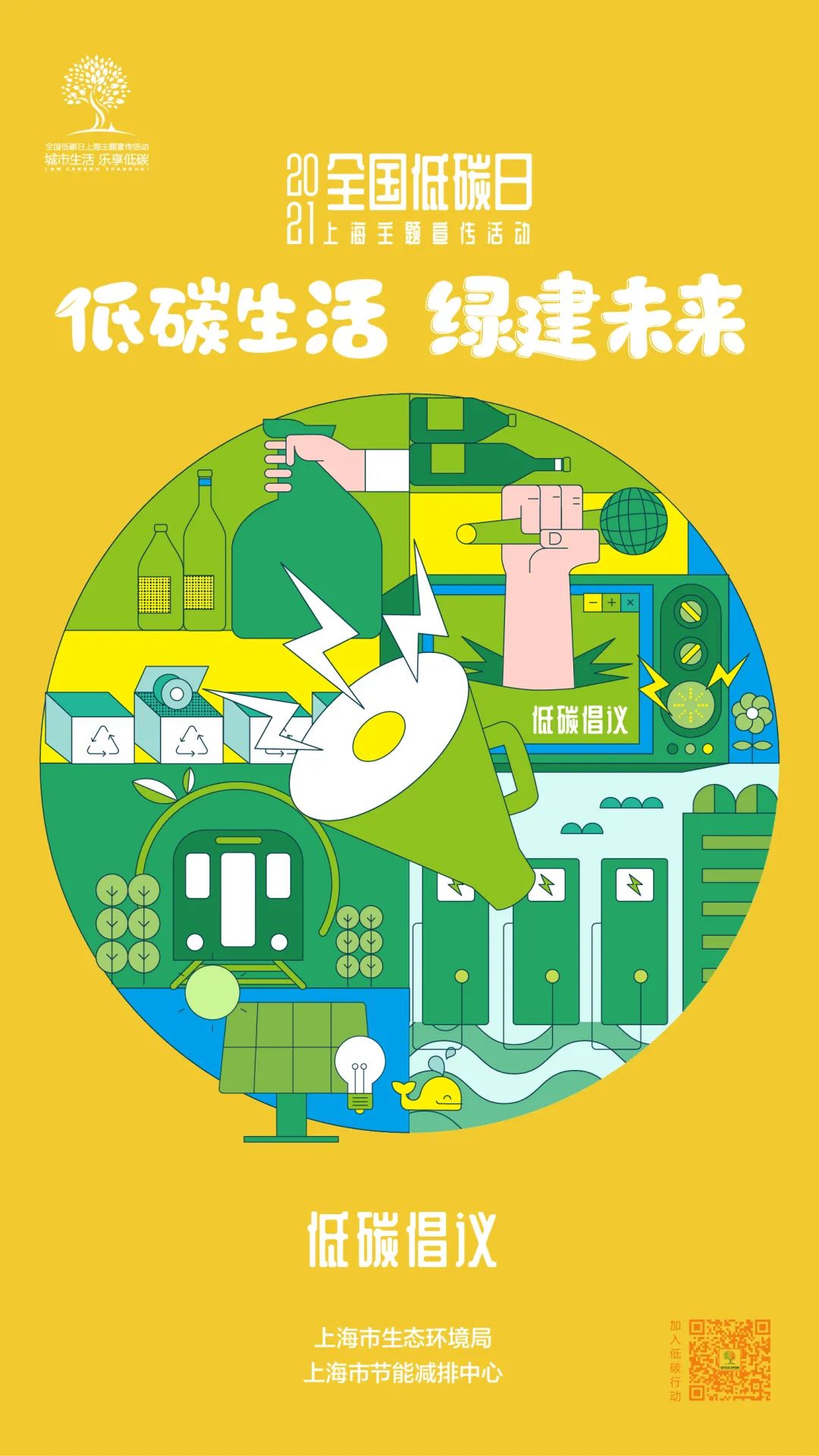 海报发布2021全国低碳日上海主题宣传活动预告来啦