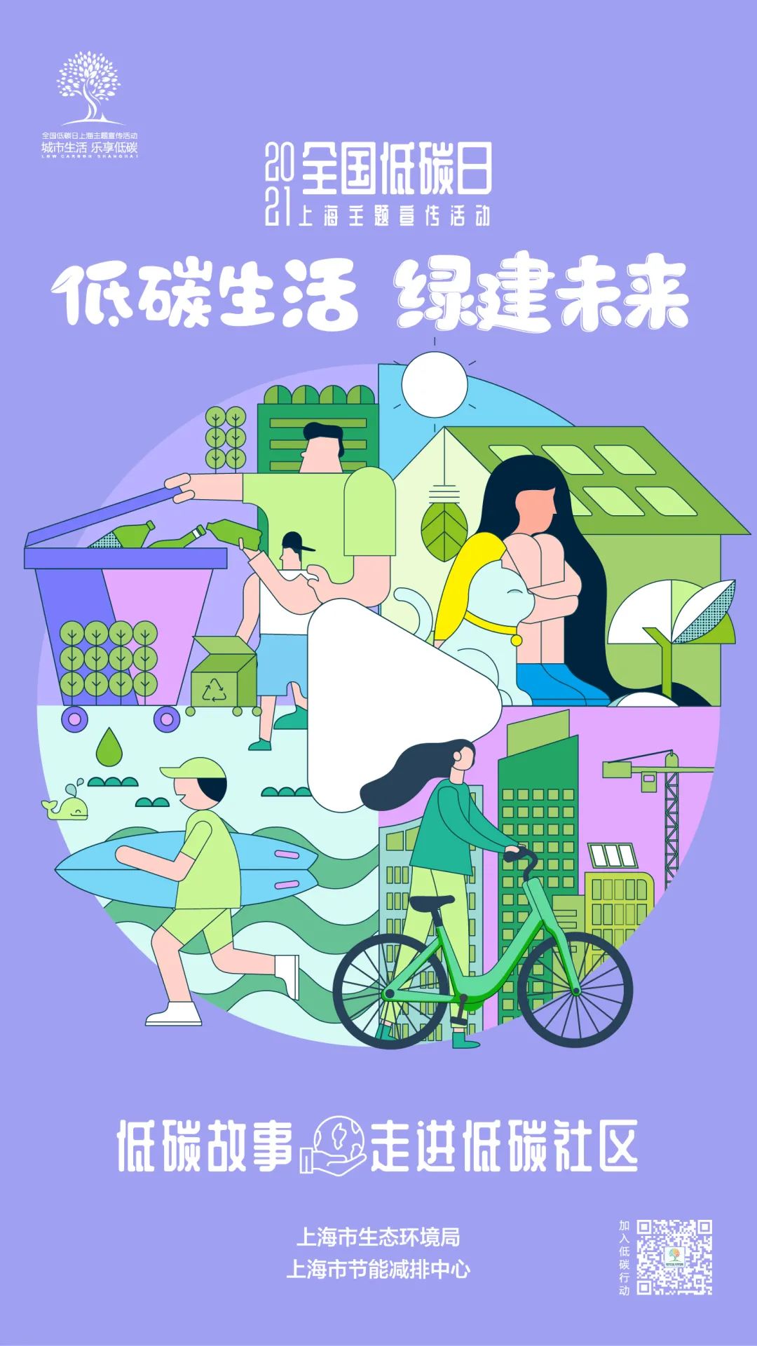 海报发布2021全国低碳日上海主题宣传活动预告来啦