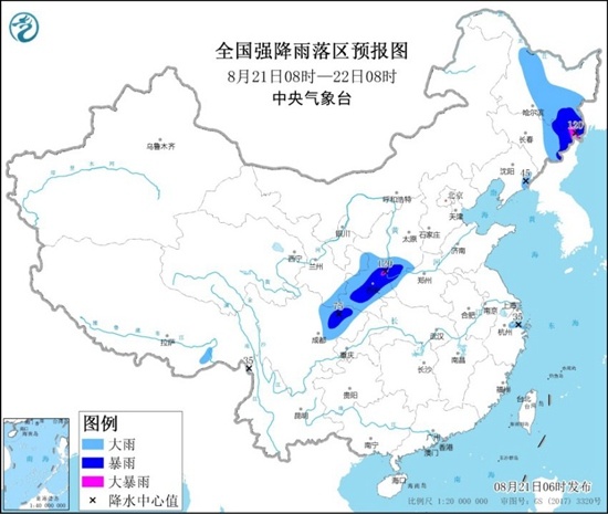 暴雨预警！河南等8省有大到暴雨 吉林陕西局地大暴雨