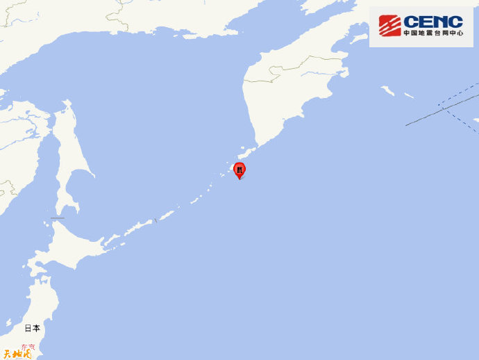 千岛群岛发生5.9级地震 震源深度50公里