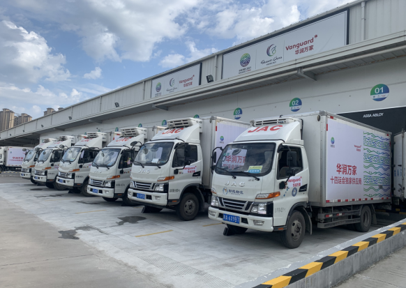 全程体验十四运会和残特奥会运动员食品总仓全运村首次配送