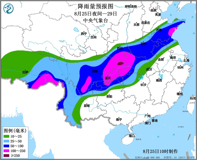 今天夜间至29日四川盆地江汉黄淮等地将有强降雨