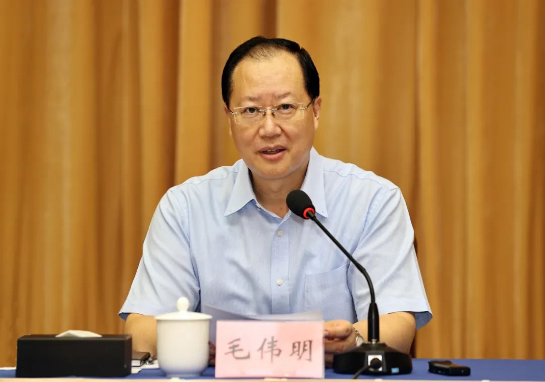 第十四届全运会湖南代表团成立毛伟明向代表团授旗