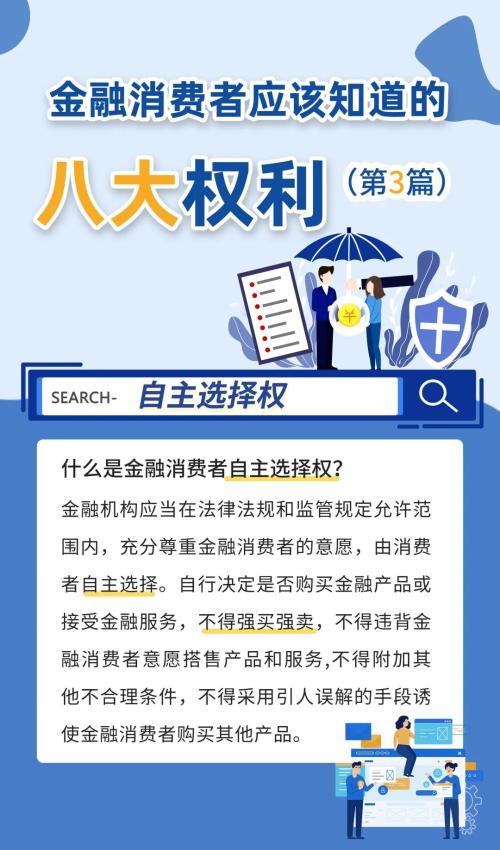金融消费者需要知道的八项权利之自主选择权