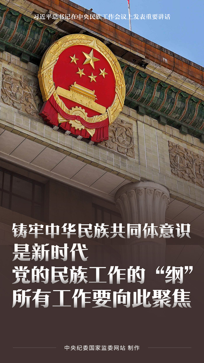 海报以铸牢中华民族共同体意识为主线推动新时代党的民族工作高质量