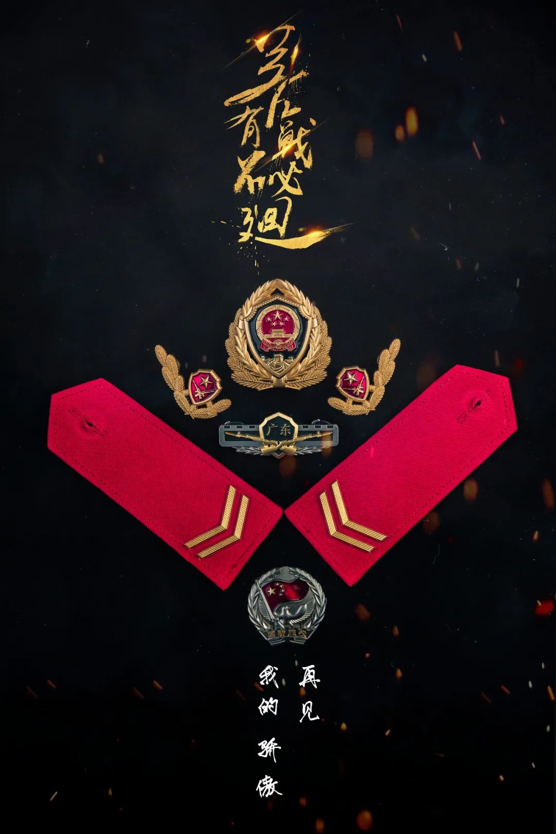 摘下军衔,领花,臂章此去经年再见了,我的骄傲再让我看一眼亲爱的战友