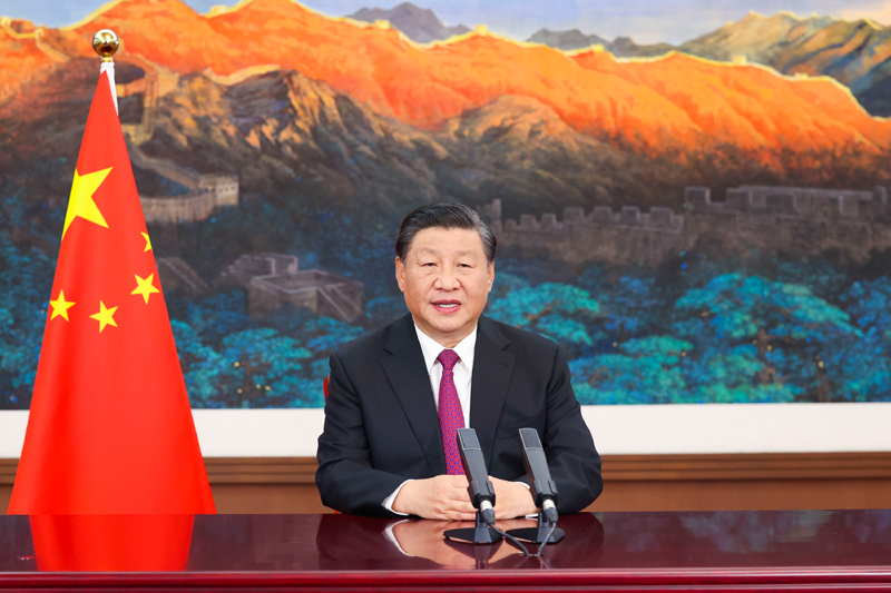 9月2日，习近平主席在2021年中国国际服务贸易交易会全球服务贸易峰会上发表视频致辞。