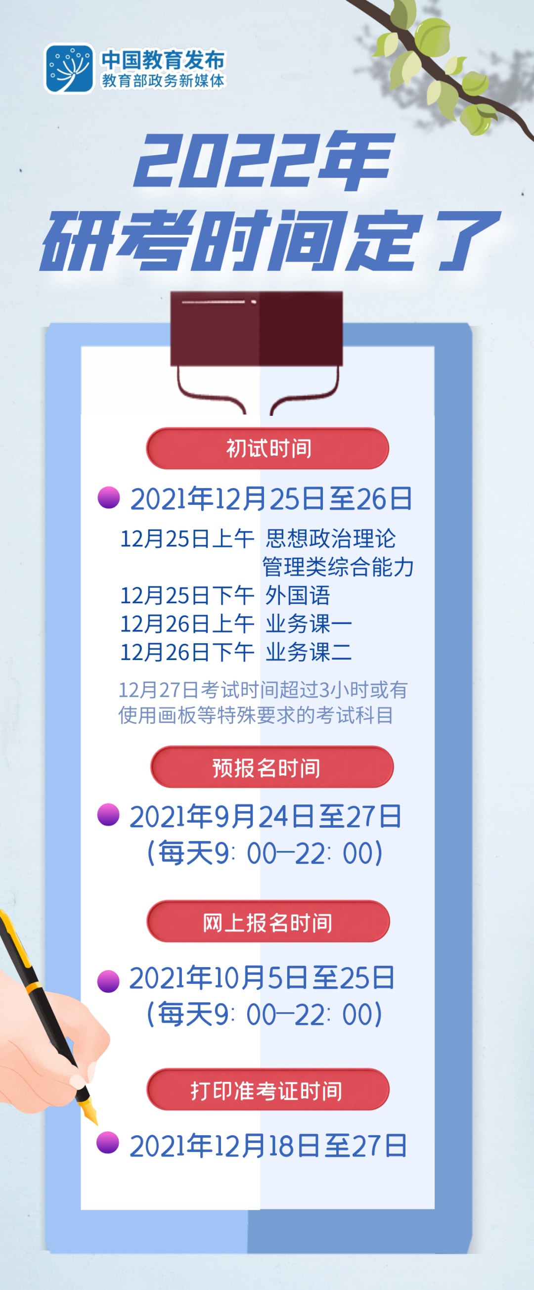 这项重要考试时间 定了 考试时间 初试 调剂 新浪新闻 这项重要考试时间 定了 考试时间 初试 调剂 新浪新闻